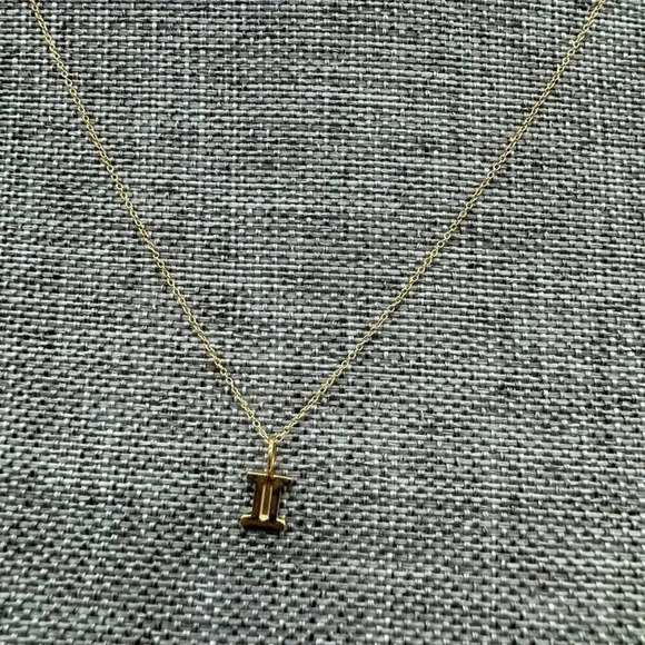 BONY LEVY 14K YELLOW GOLD PETITE HOROSCOPE ZODIAC PENDANT NECKLACE GEMINI B304 - Picture 2 of 3
